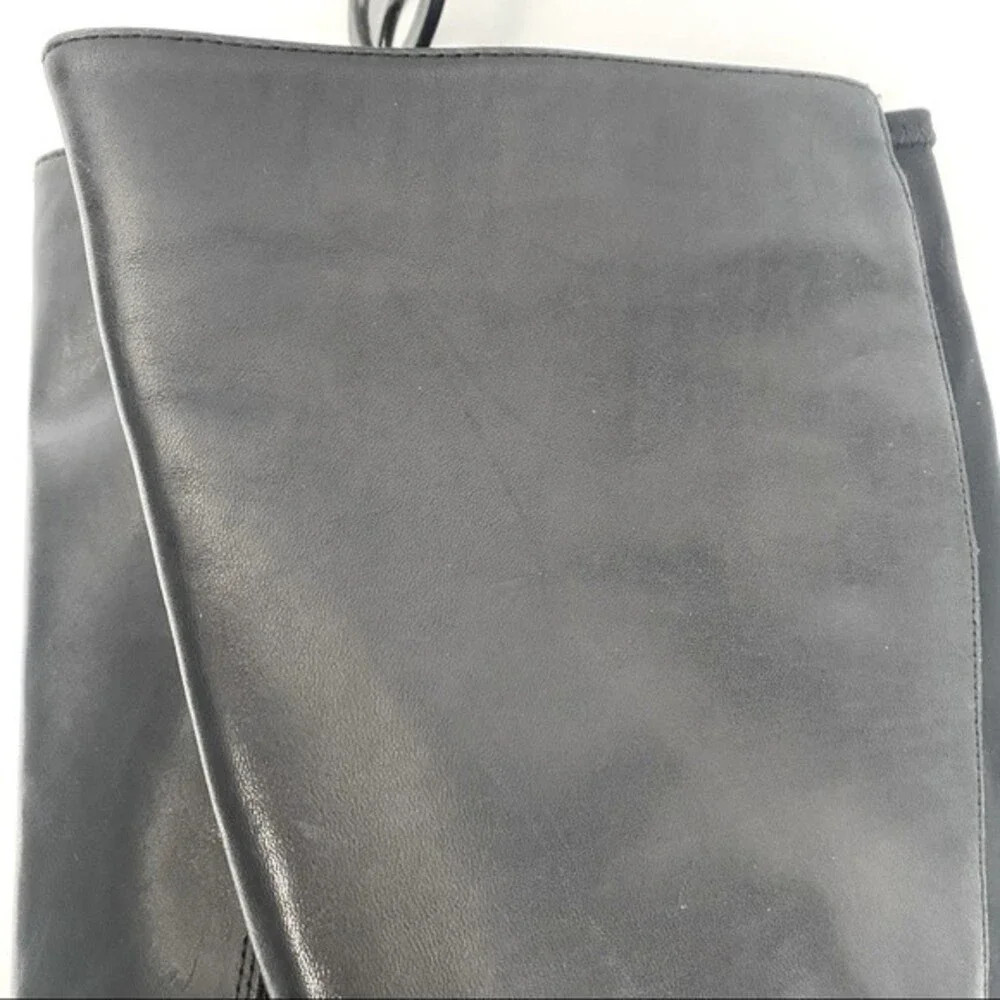 Me too Harlow Black Leather Over the Knee Boots Size 9 1/2
